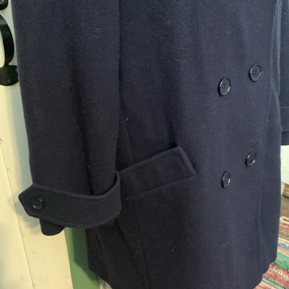 Vintage Jonathan Logan classic navy blue pea coat - Picture 5 of 14